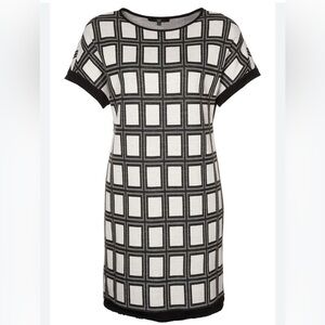 Tibi Black/White Short Sleeve Dress. EUC!